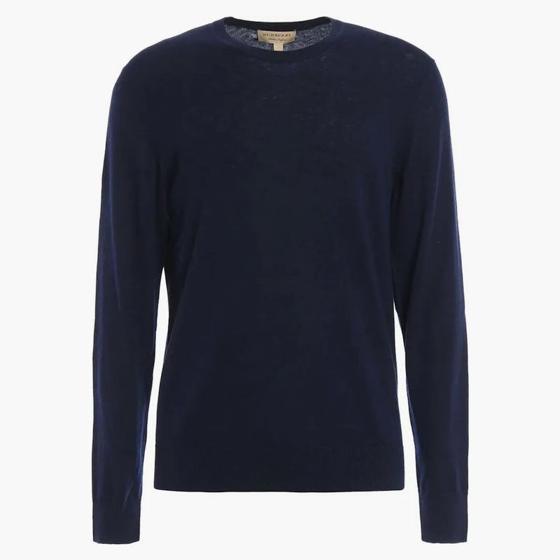 Burberry Richmond Check-Patch Cashmere-blandning tröja marin