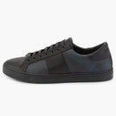 Burberry Ritson Check Leather Sneakers Black Navy