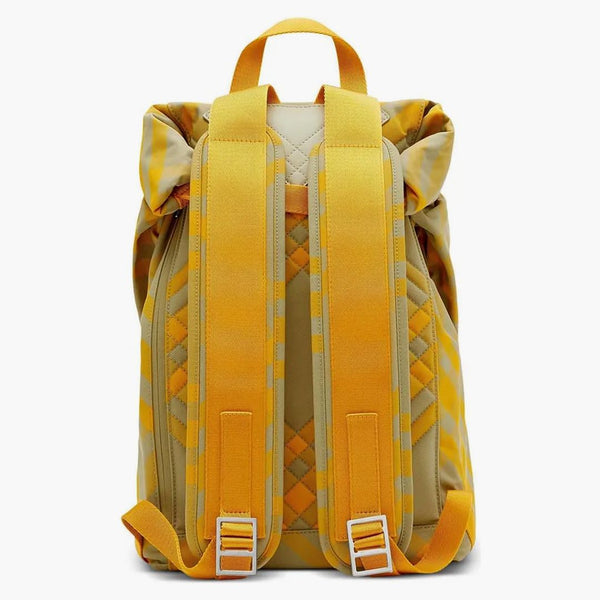 Burberry Roll Checked Backpack Yellow/beige