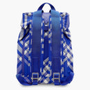 Burberry Roll Jacquard Checked Backpack Blue/White