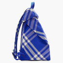 Burberry Roll Jacquard Checked Backpack Blue/White
