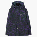 Burberry Rose-Print Cotton Field Jacket Purple/Black