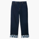 Burberry Rose-print Straight-leg Jeans Blue