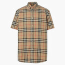 Burberry s/s cheque de algodón beige
