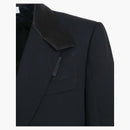 Burberry Satin Lana lana lana su misura Black