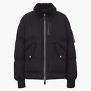 Burberry Shearling Collar Buffer Jacket Black