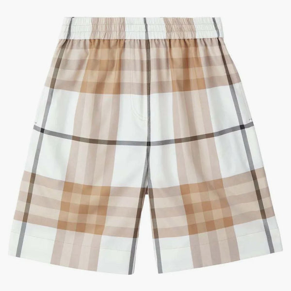 Burberry Signature Check-Print Shorts White/Beige