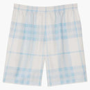 Burberry Silk-Till Check Shorts Blue