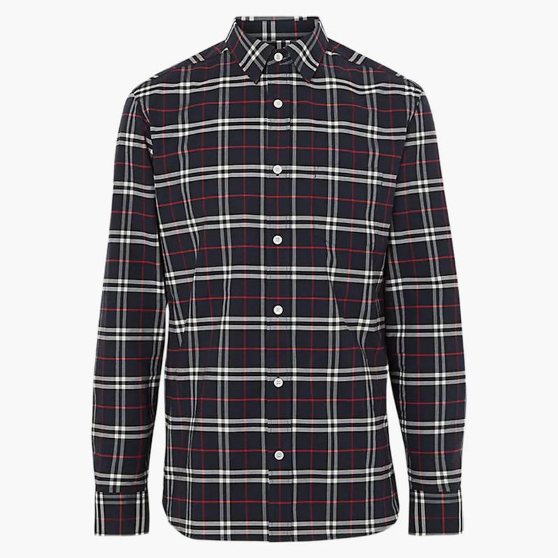 Burberry Simpson Check skjorta Navy/White/Red