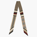 Burberry Skinny Montage Silk Scarf Beige