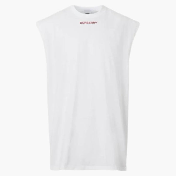 Burberry Sleeveless Cotone Oversize Top White