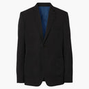 Burberry Slim-fit Wool Blend Blazer Black Blue