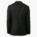 Burberry slim fit zip lana giacca su misura per lana nera