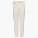 Burberry Slim Stretch Cotton Jeans Cream