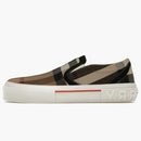 Burberry Slip on Sneakers Exaggerated Check Birch Brown White
