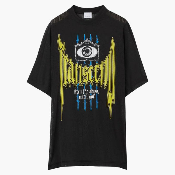 Burberry slogan tryck perforerad t-shirt svart