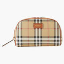 Burberry Small Check Travel Pouch Archive Beige