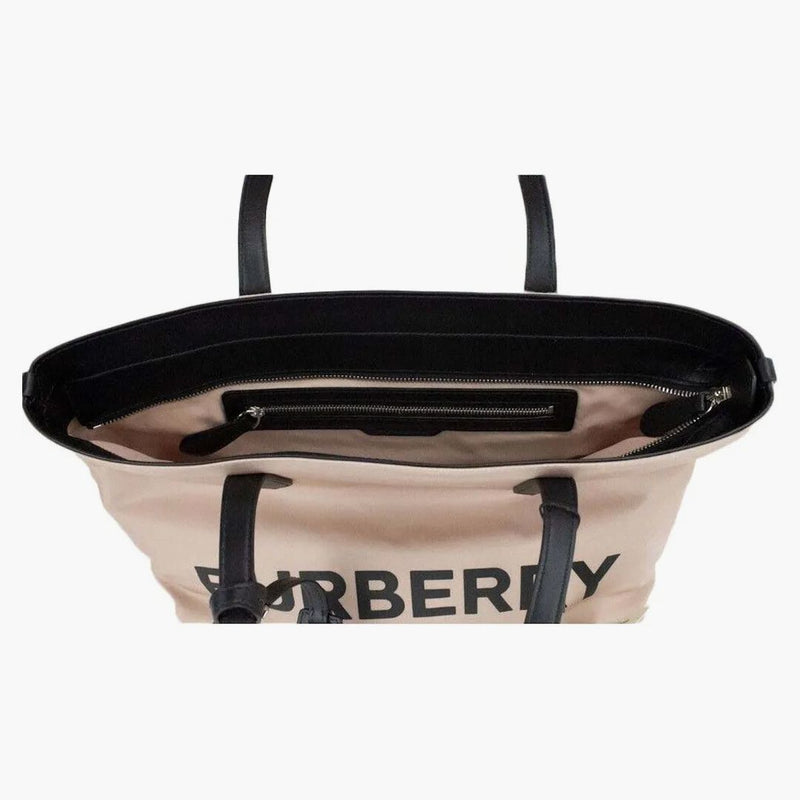 Burberry Small Logo Märkes Econyl Nylon Dead Rose Beige