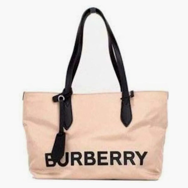 Burberry Small Logo Märkes Econyl Nylon Dead Rose Beige