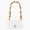 Burberry Small Lola Quilted Leather Shoulder Bag White