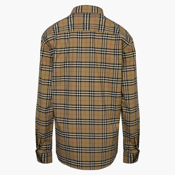 Burberry su piccola scala camicia marrone