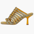 Burberry Step Check Heels Sandals Gold (women's)