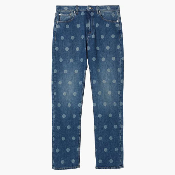 Burberry Straight Fit Polka Dot Jeans Stonewash Blue