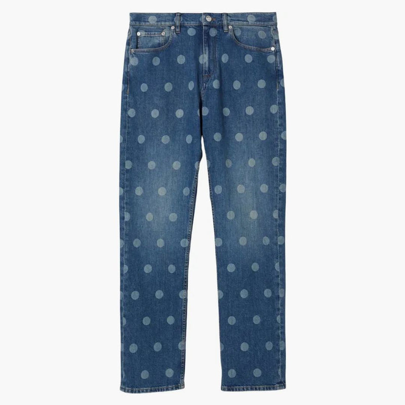Burberry Straight Fit Polka Dot Jeans Stonewash Blue