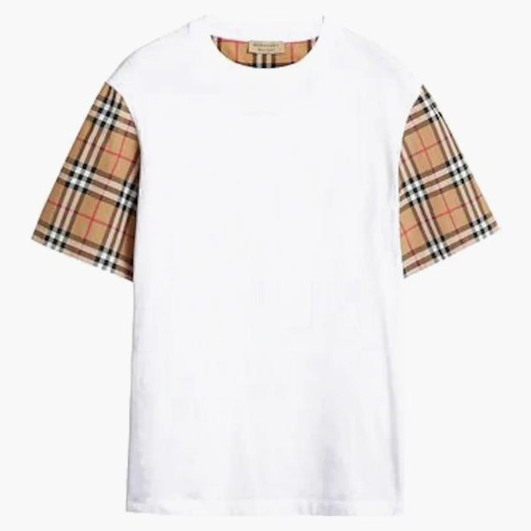 T-shirt di cotone con maniche di controllo elastico Burberry