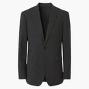 Burberry Stretch Wool Tailored Jacket Dark Gray