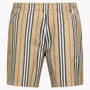 Burberry Striped Check Print Swim Shorts Beige/brown