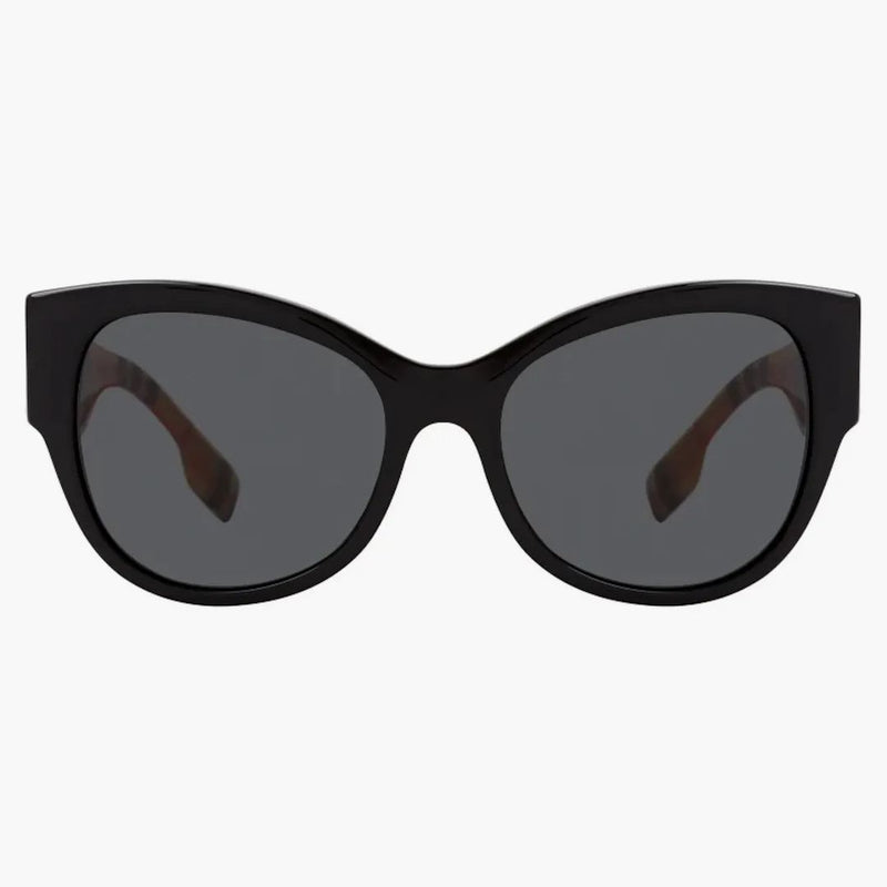 Burberry Occhiali da sole Farma farfalla Black Beige Vintage Controllo (40806111)
