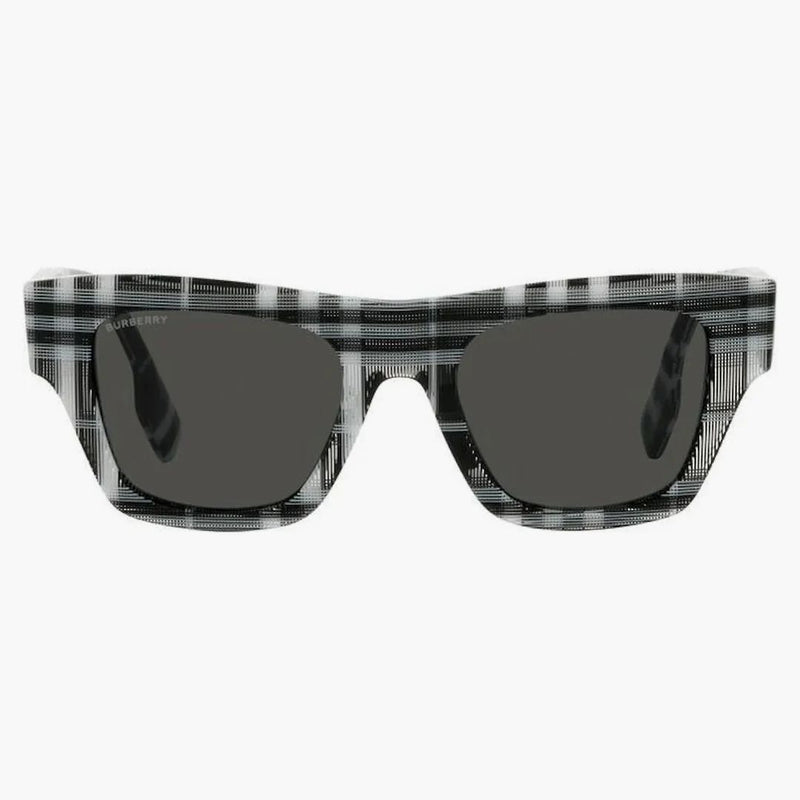 Occhiali da sole Burberry Ernest Square quadrata Black White Controllo (40823051)