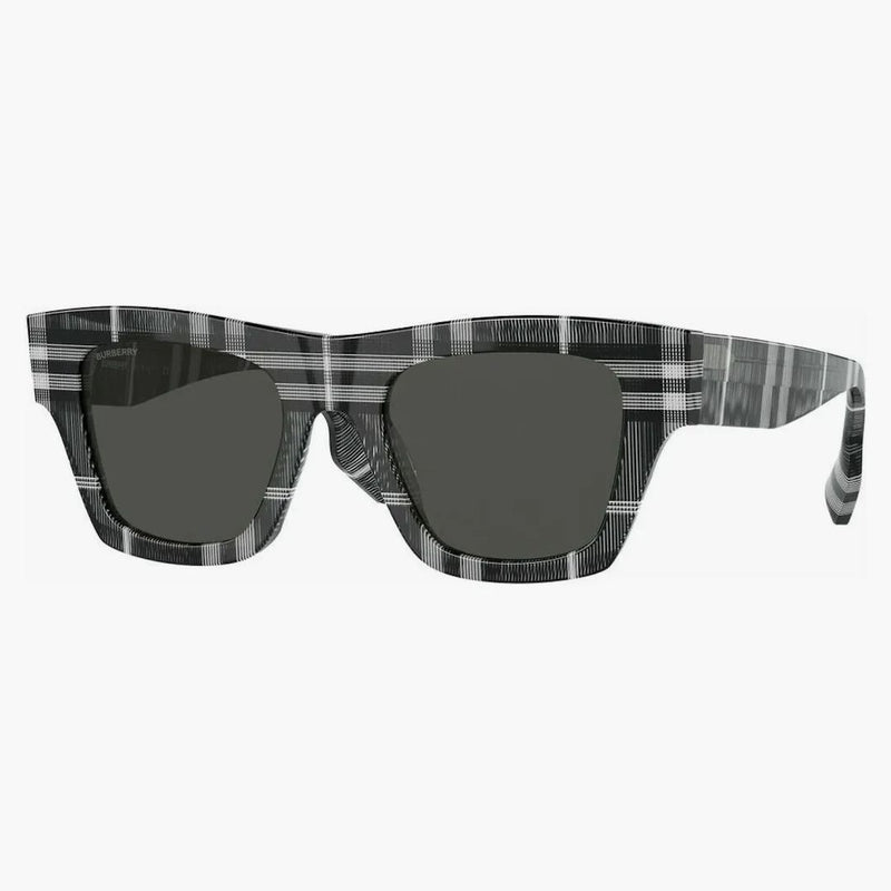 Occhiali da sole Burberry Ernest Square quadrata Black White Controllo (40823051)
