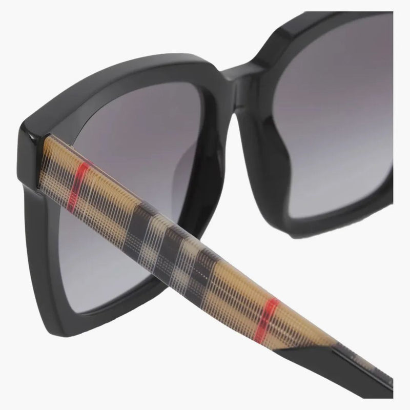 Burberry Solglasögon Maple Square Frame Black Beige Vintage Check (40816711)