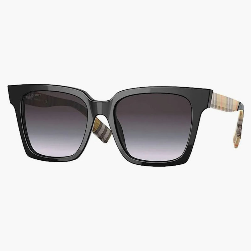 Burberry Solglasögon Maple Square Frame Black Beige Vintage Check (40816711)
