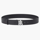 Burberry tb spänne bälte pebbled calfskin svart