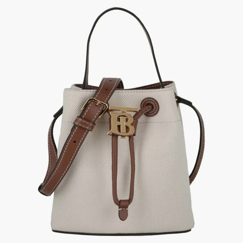 Burberry TB bomullshinkväska brun