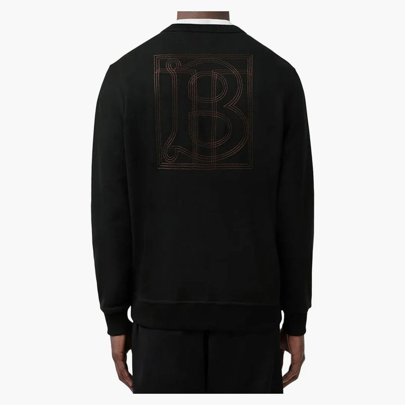 Burberry tb logo-embroidered crewneck sweatshirt svart