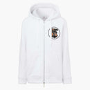 Burberry Tb Monogram Motif Zipped Hoodie Jacket White