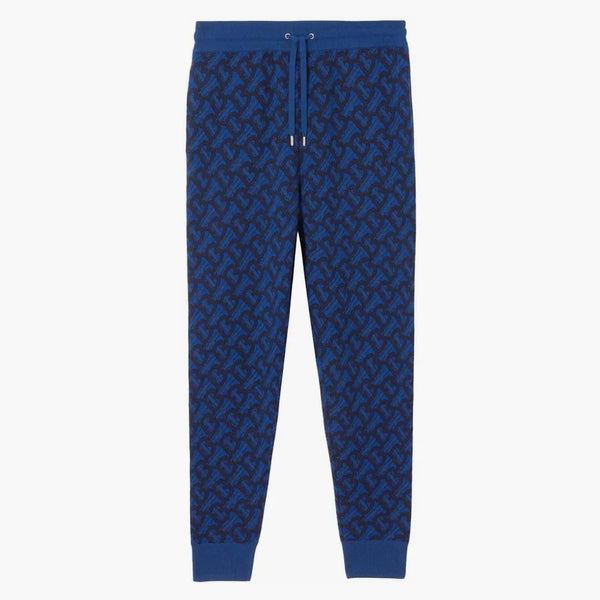 Burberry Tb Monogram Pattern Sweatpants Royal Blue