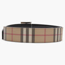 Burberry Reversible Monogram Motif Vintage Check Belt 1.4 Width Archive Beige