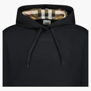 Burberry Talley Embroidery Logo Check Hooded Sweatshirt (women's) Black