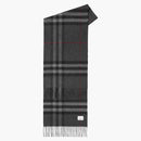 Burberry the Classic Check Cashmere Scarf Charcoal