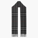 Burberry the Classic Check Cashmere Scarf Charcoal