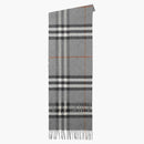 Burberry the Classic Check Cashmere Scarf Gray
