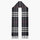 Burberry the Classic Check Cashmere Scarf Navy