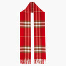 Burberry the Classic Check Cashmere Scarf Red