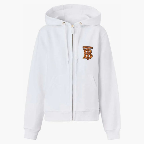 Burberry tiger tb monogram motiv hoodie vit