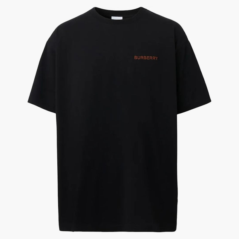Burberry toppstitched monogram motiv bomull överdimensionerad t-shirt svart